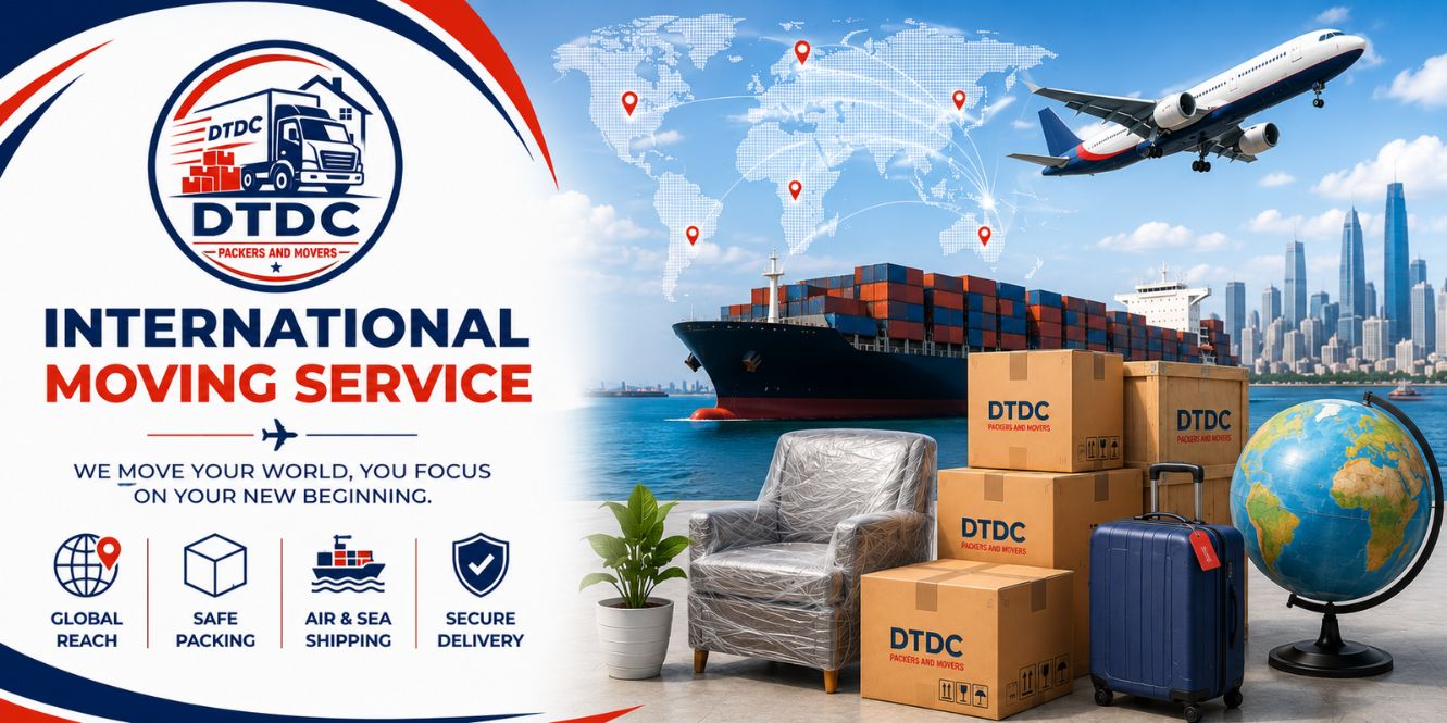Export cartons and shipping container prepared for international shifting from Delhi NCR